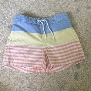 Striped Blue and Yellow Swim Shorts